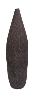 240 �  - Zwarte sculptuur - hoog en smal / hg 54 - dia 17 cm